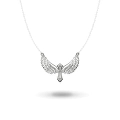 Halskette | Engel mit Kreuz | 925 Silber | Kreuz