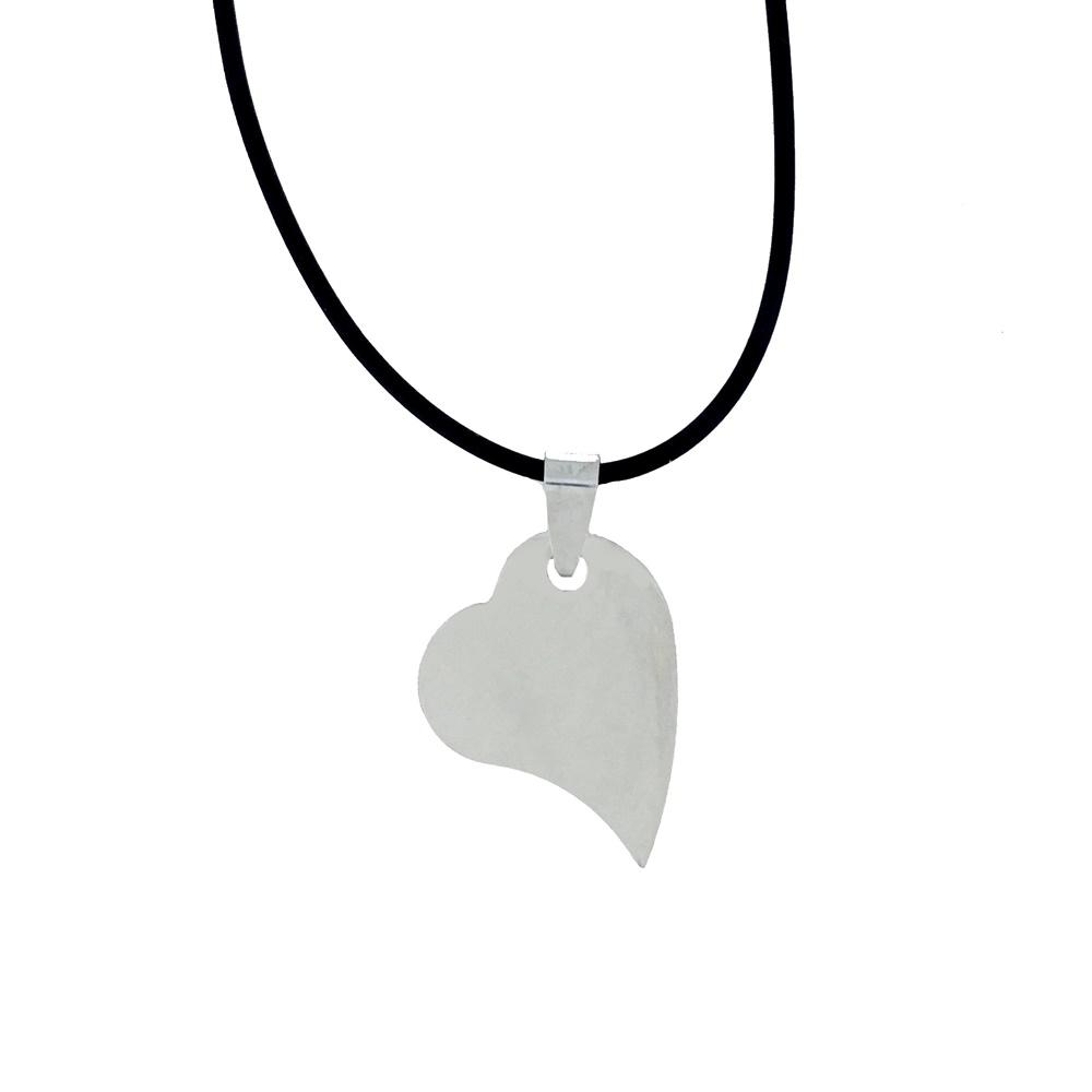 Kautschuk Halsband mit Herz Anhänger baysaat-gmbh.myshopify.com