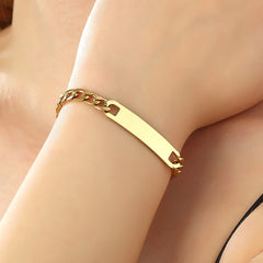 Damen Edelstahl ID-Armband Gold baysaat-gmbh.myshopify.com