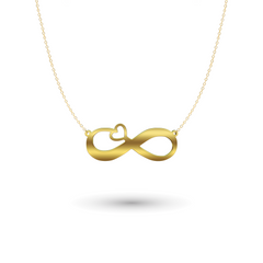 Infinity chain heart with desired engraving