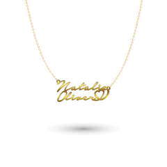 Name necklace Melanie with heart