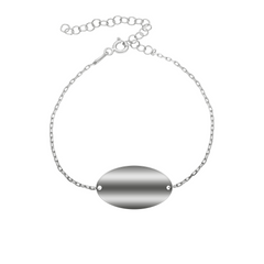 Oval bracelet with engraving of your choice