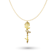 Signature Name Necklace with Rose