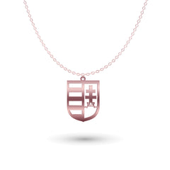 Ungarn Wappen | 925 Silber | Wappen Kette | Flaggenkette | Länderkette