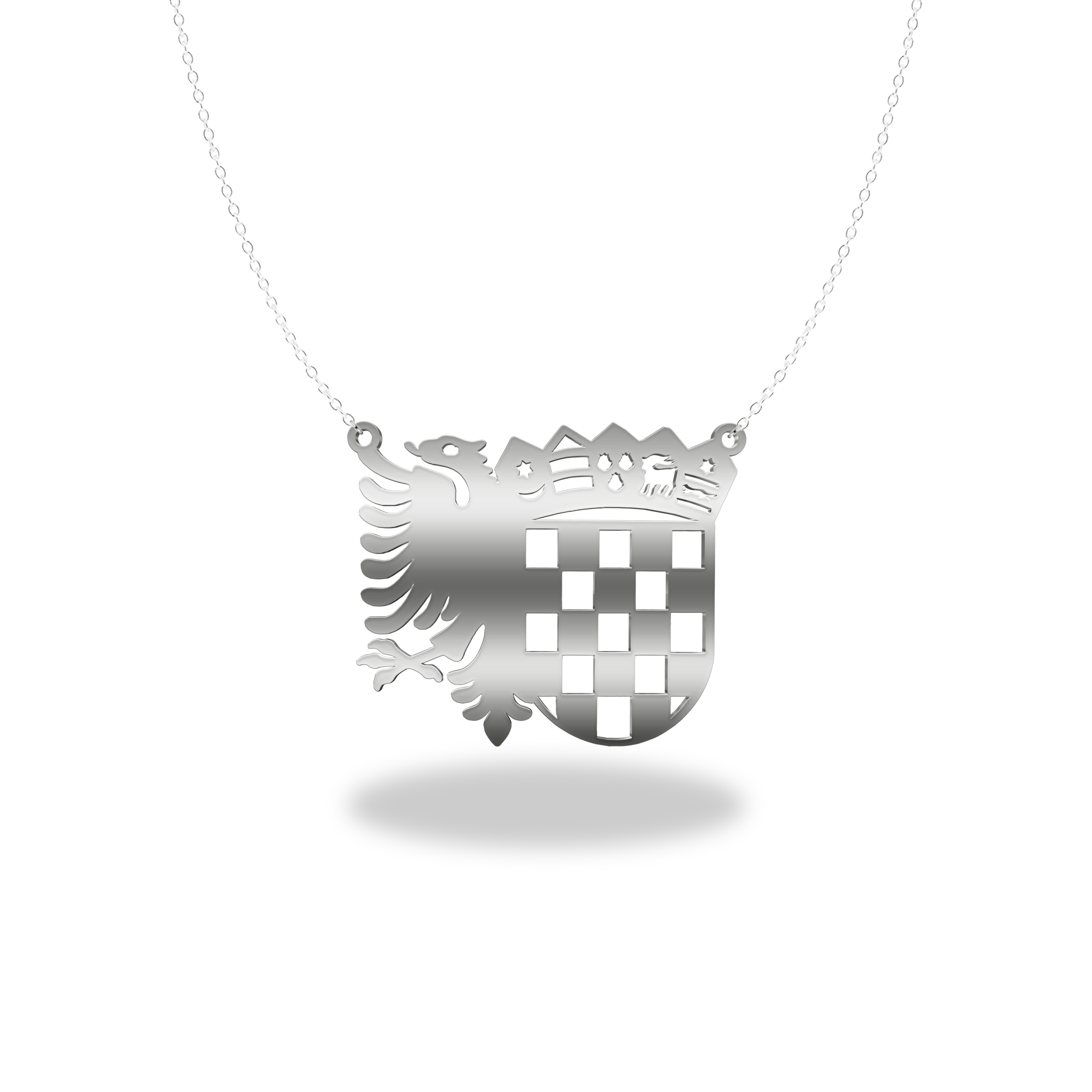 Länderkette Albanien und Kroatien | 925 Silber | Wappen Kette | Flaggenkette baysaat-gmbh.myshopify.com