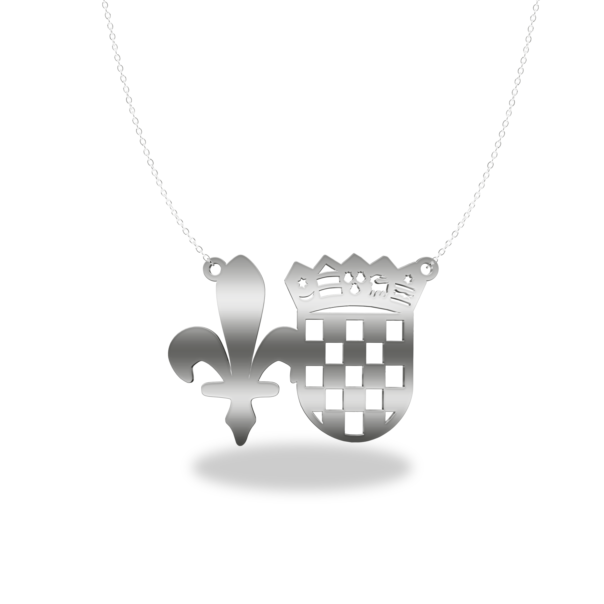 Länderkette Bosnische Lilie & Kroatien | 925 Silber | Wappen Kette | Flaggenkette baysaat-gmbh.myshopify.com